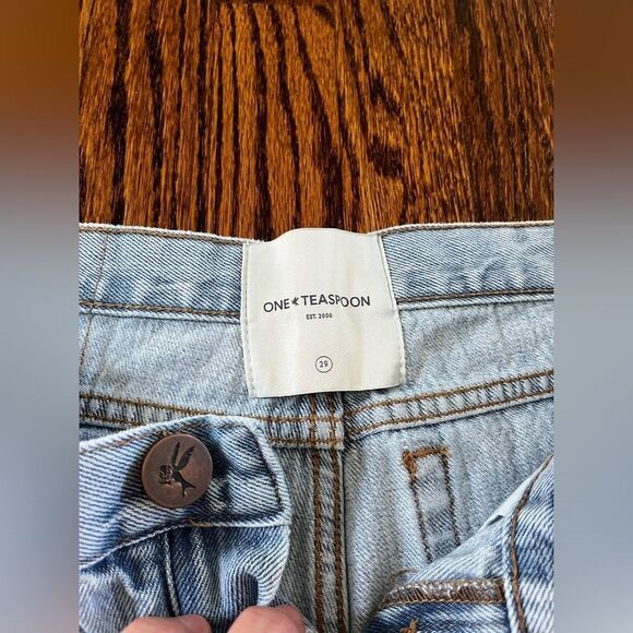One Teaspoon 29 SALTY DOG BONITAS LOW WAIST DENIM SHORT - Picture 8 of 8
